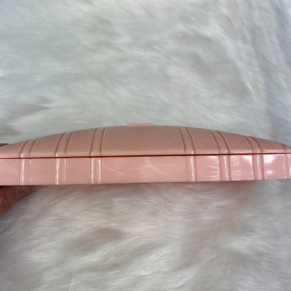 Vintage Mid-Century Modern Pink Marble Pearl Box - Picture 5 of 9